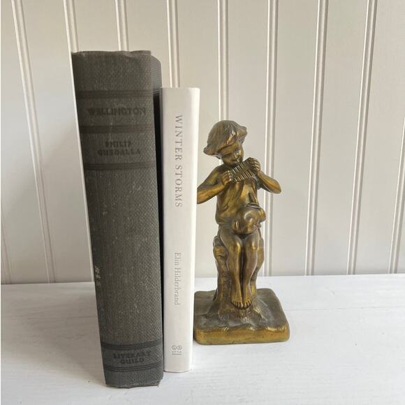 Vintage JB Jennings Brothers Brass Girl Rabbit Music Figurine. - Picture 2 of 10